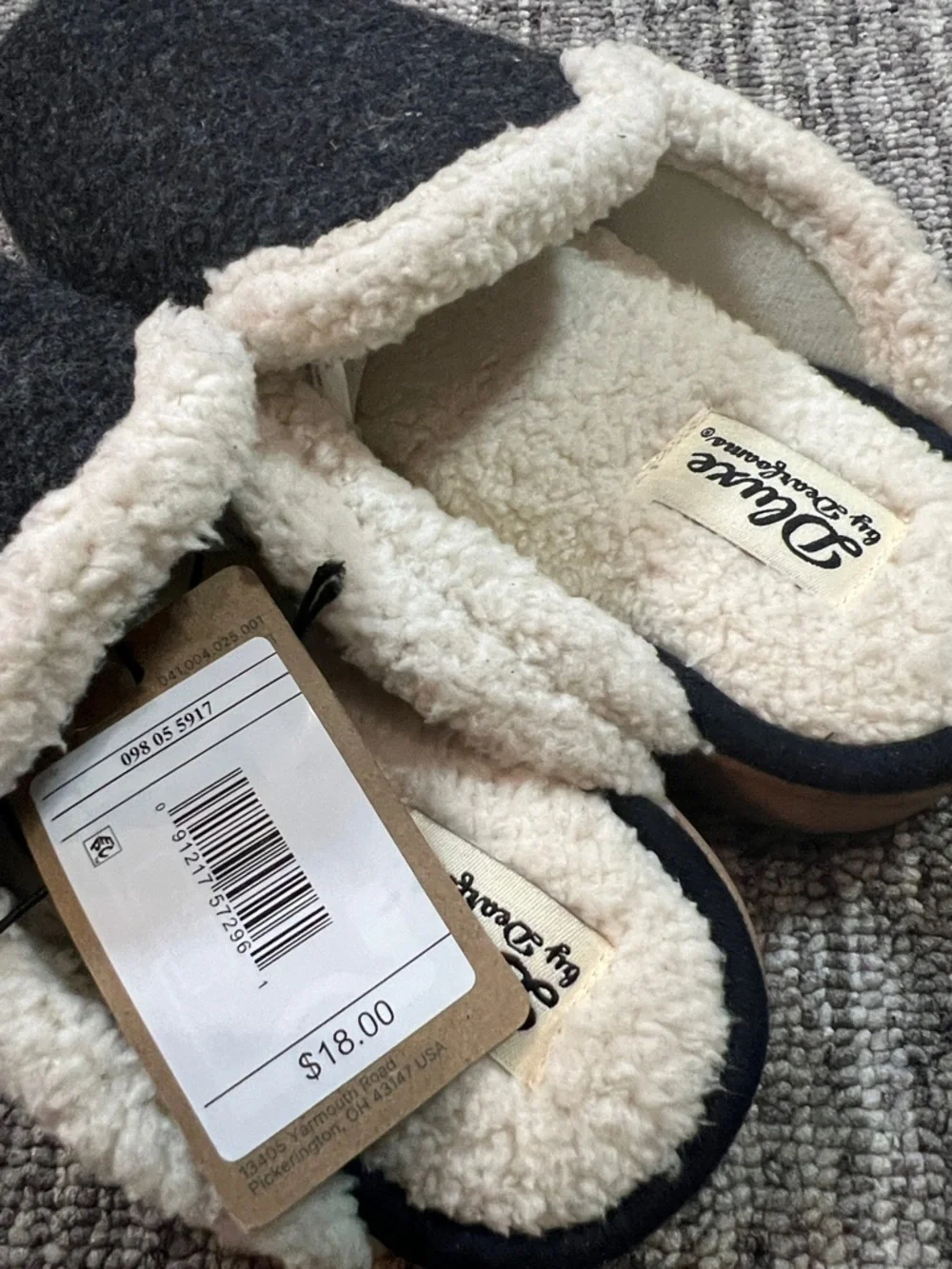Dluxe by dearfoams Women's Maci Felted Scuff Slippers Size S